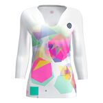 BIDI BADU Clothing BIDI BADU Kaleido V-Neck Long Sleeve Women-Multicoloured