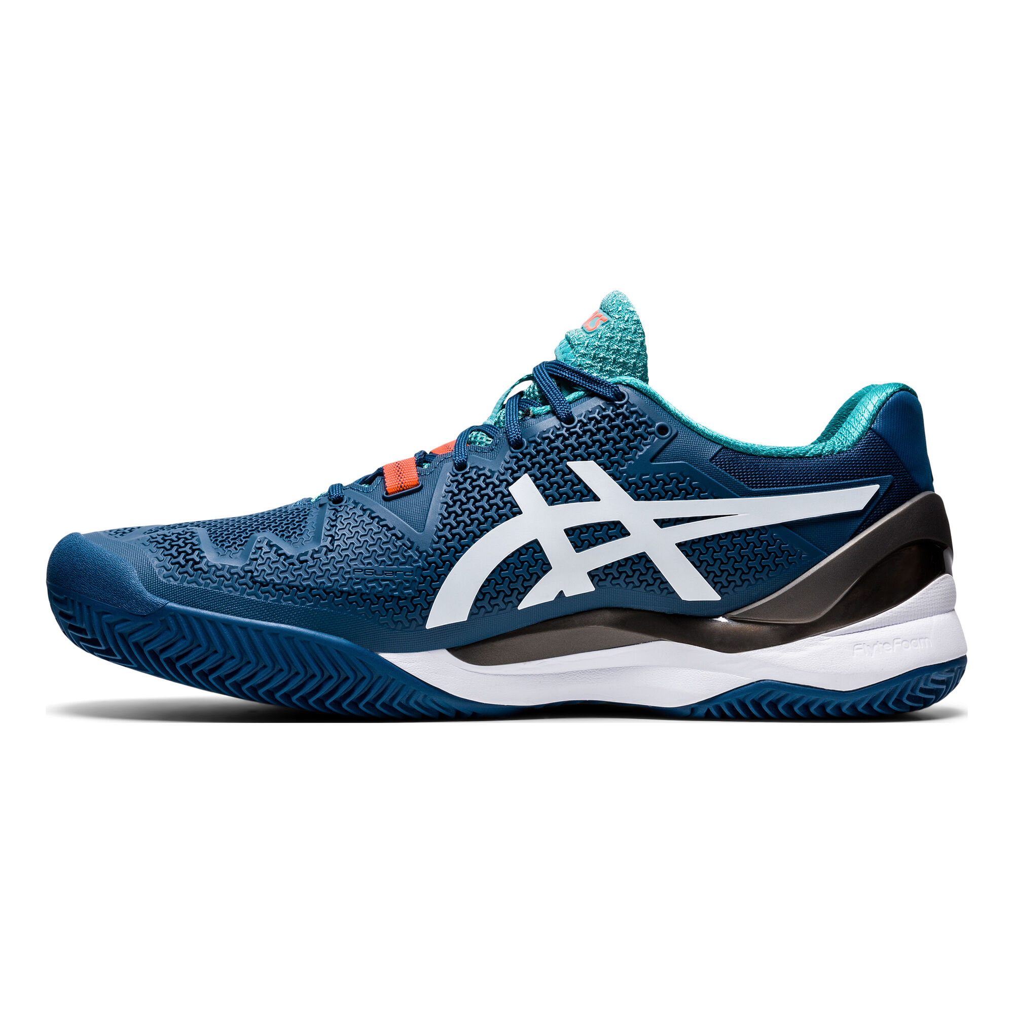 Buy ASICS Gel Resolution 8 Clay Court Shoe Men Petrol White online