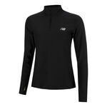 New Balance Clothing New Balance Space Dye Quarter Zip Long Sleeve Women-Black