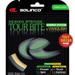 Solinco Solinco Tour Bite 6,8m Silber + Vanquish 6,3m String Set 13,1m-Silver,Ecru