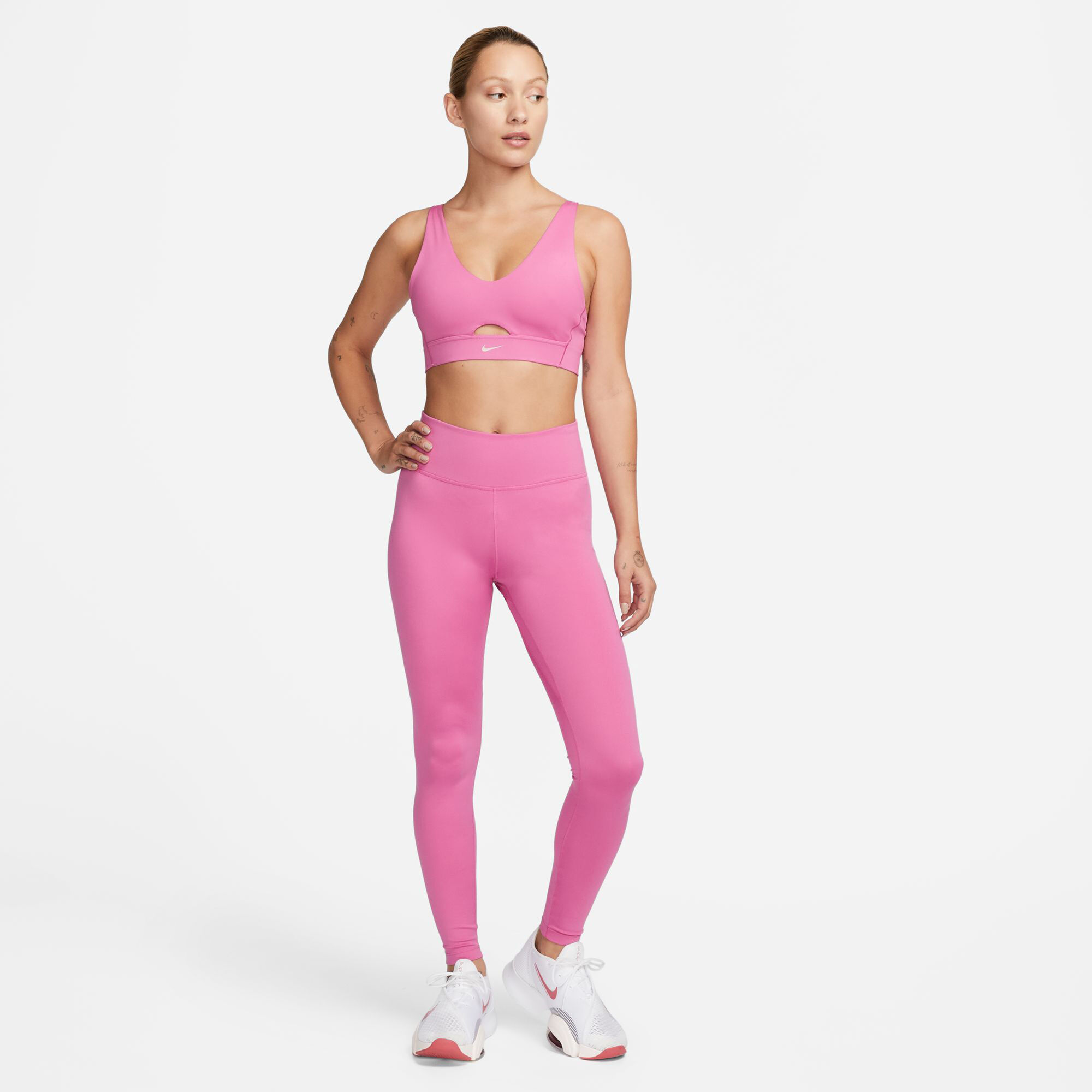 Dri-Fit Indy Plunge Cutout Sports Bras Women - Pink