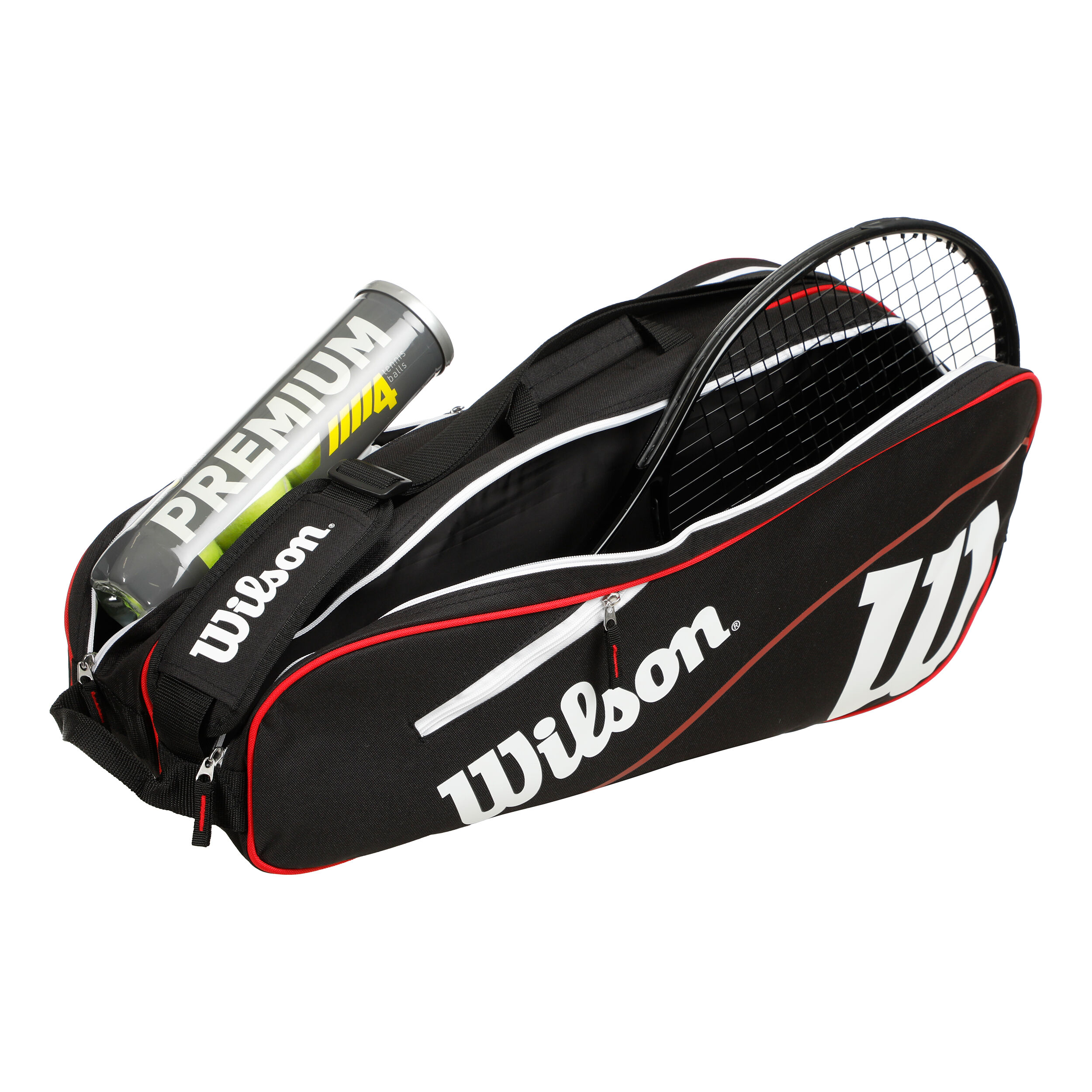 Buy Wilson Advantage III Six Racket Bag Black White online Tennis Point UK