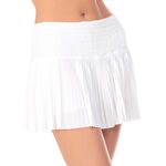 Lucky in Love Clothing Lucky in Love Pleated Smocked 14in Skirt Women-White