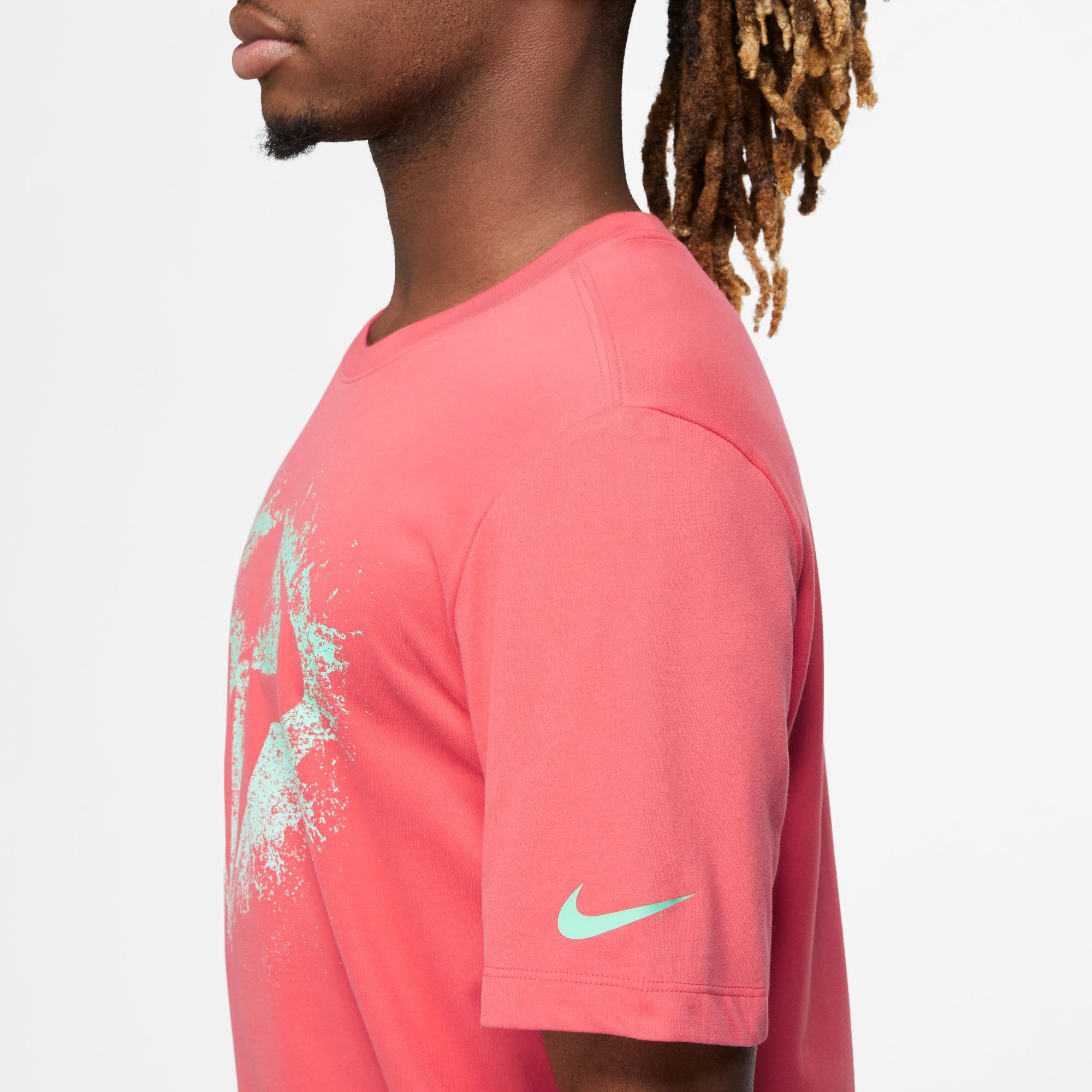 Mens pink dri fit shirt best sale