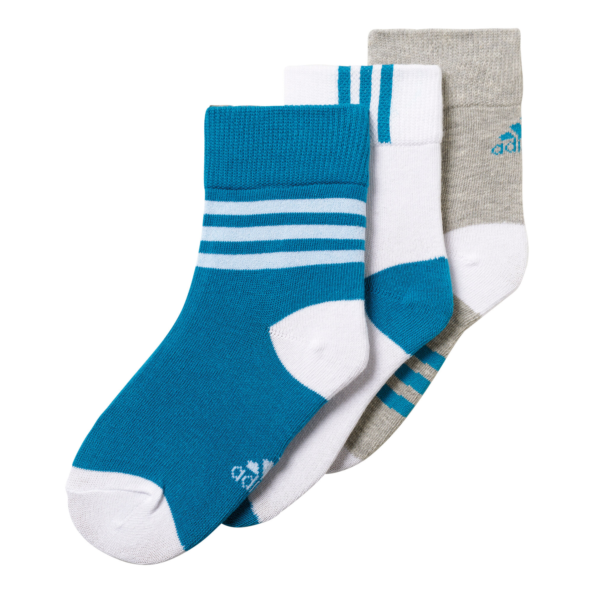 Buy adidas Little Kids Ankle Tennis Socks 3 Pack Blue, White online