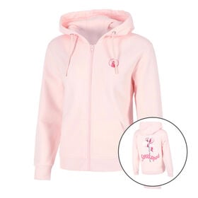 Image of Endlessly Flower Zip Hoodie Women-Pink,Multicoloured