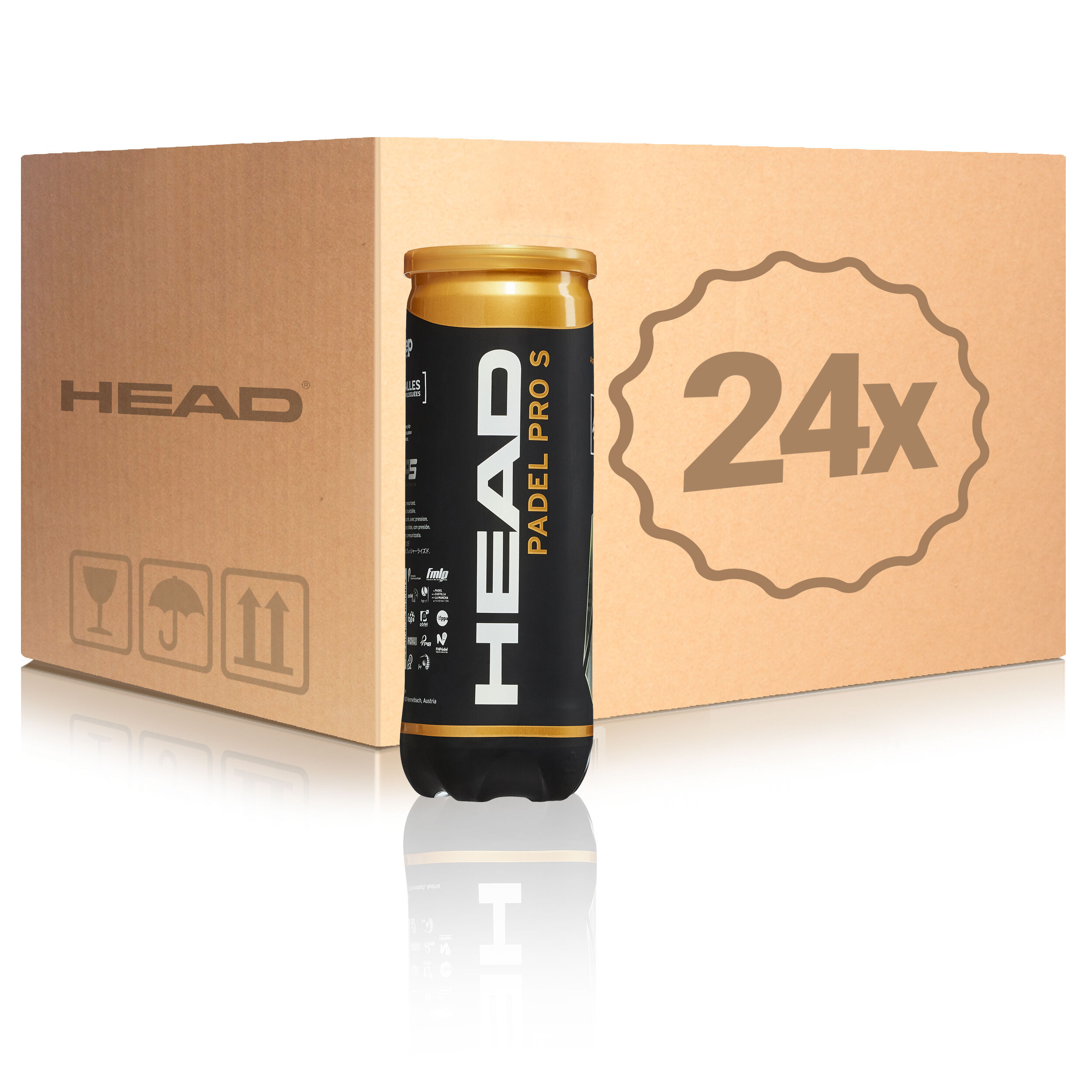 Buy HEAD Padel Pro S 24x 3 Ball Tube In A Box online Tennis Point UK