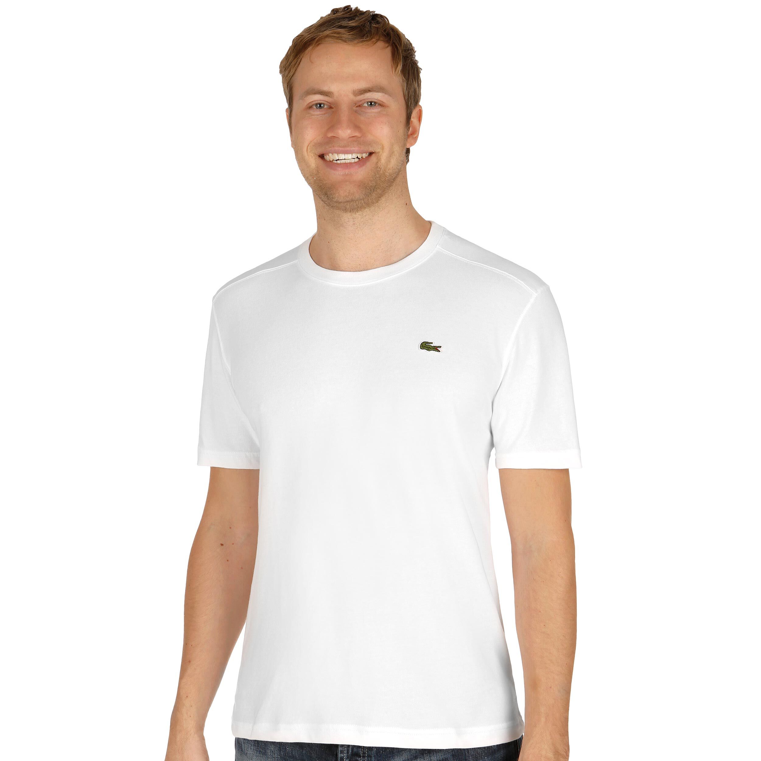 All white lacoste shirt deals