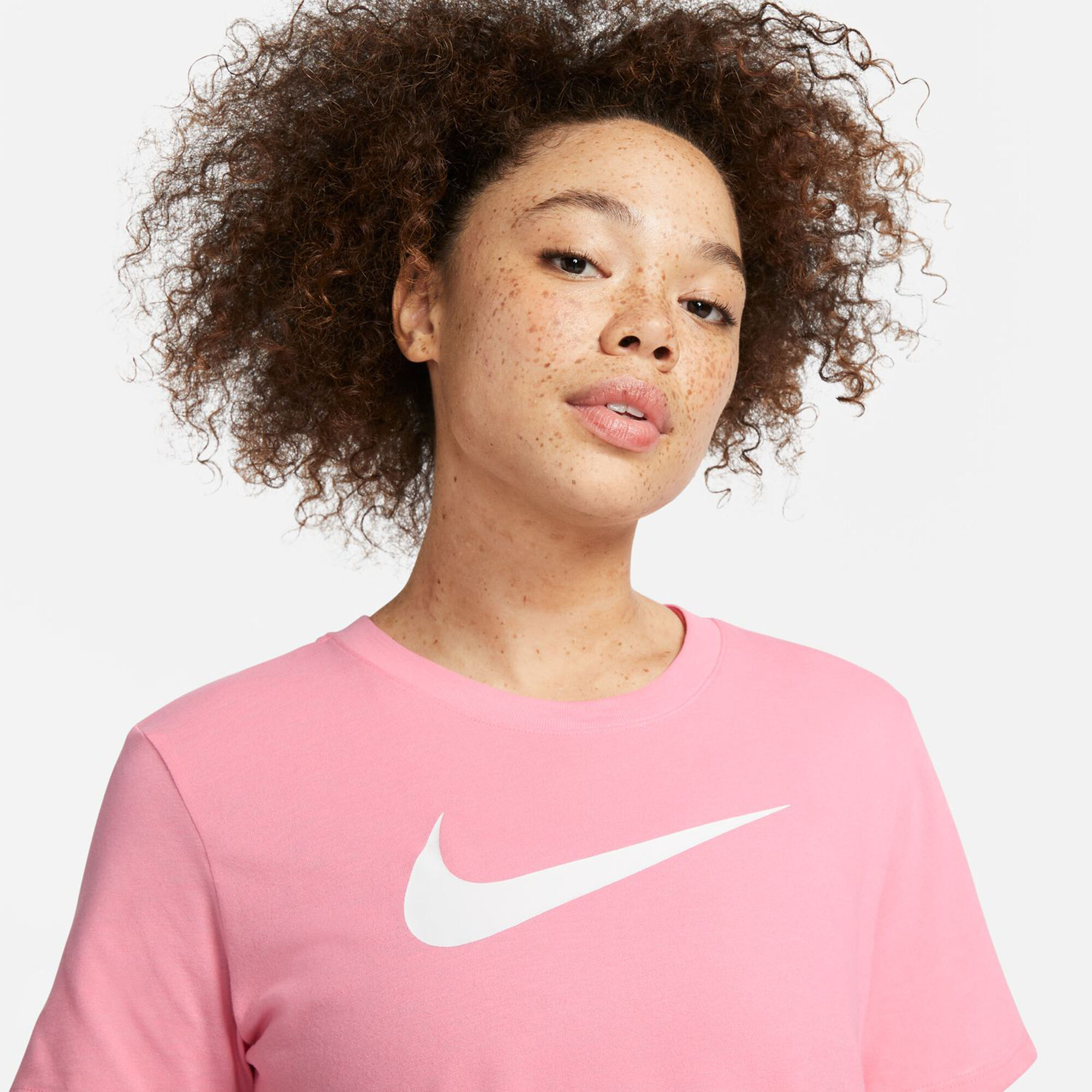 Maillot manches courtes Femme Nike Dri-Fit Swoosh Rose