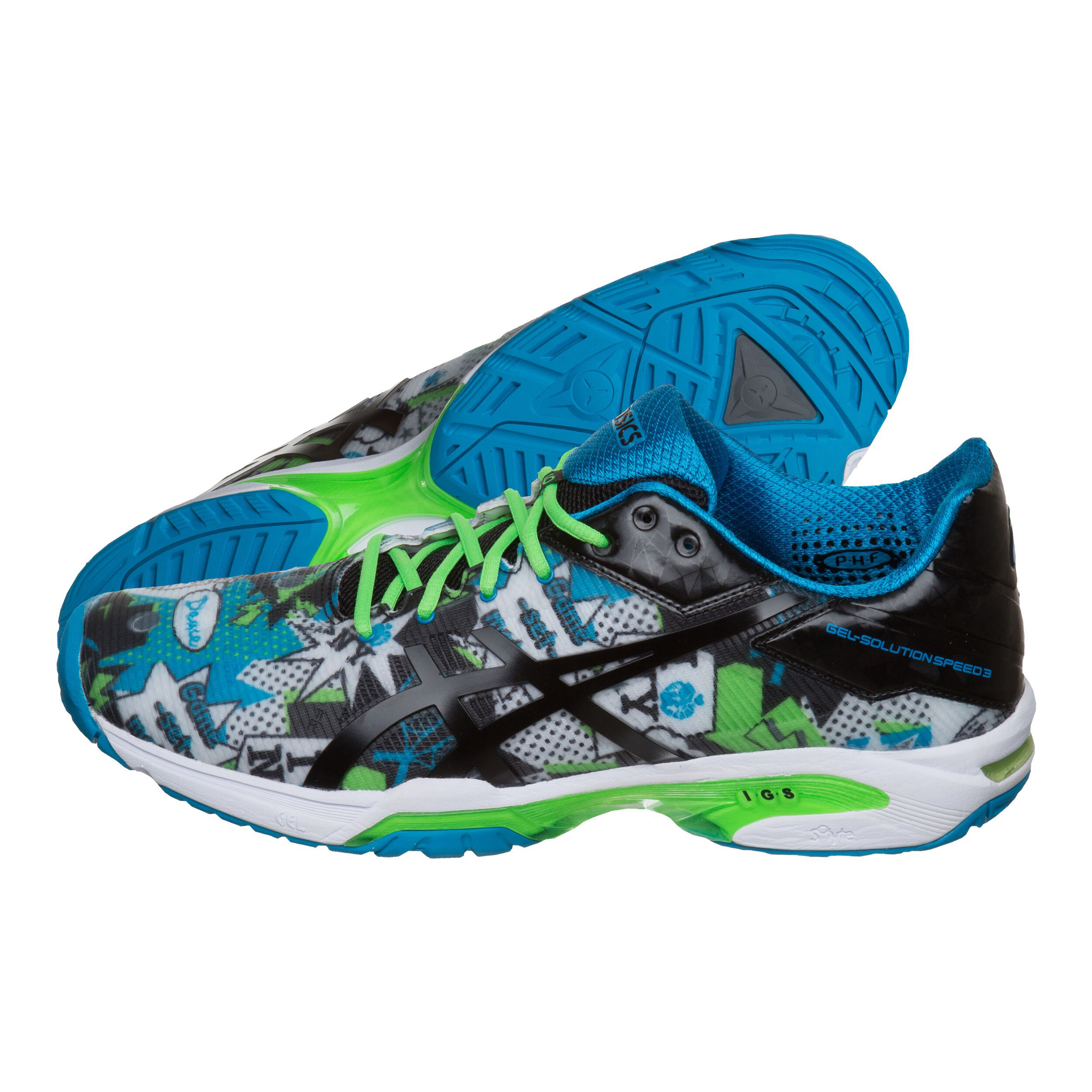 Buy ASICS Gel Solution Speed 3 L.E. NYC All Court Shoe Men Blue Light Green online Tennis Point UK