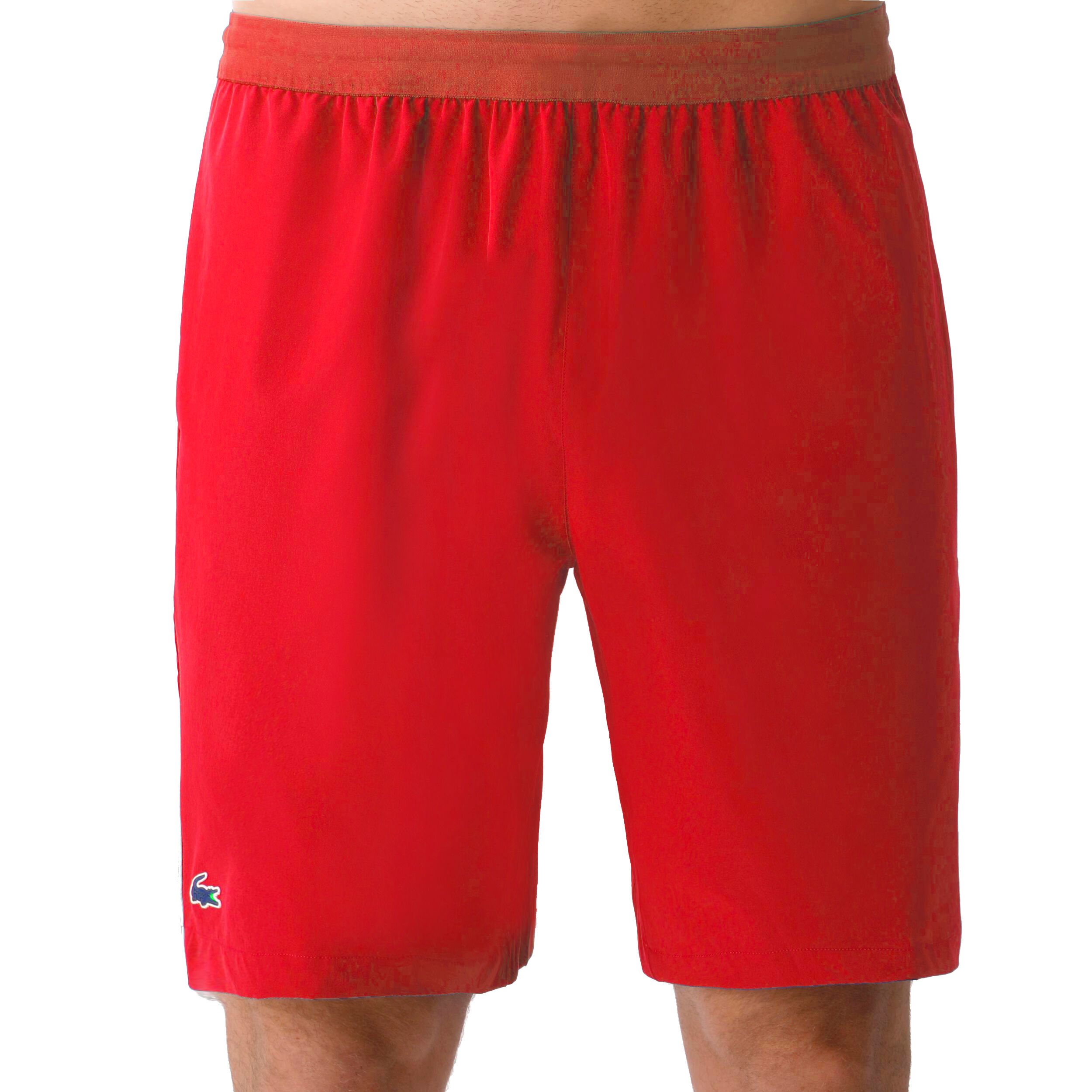 Red shop lacoste shorts