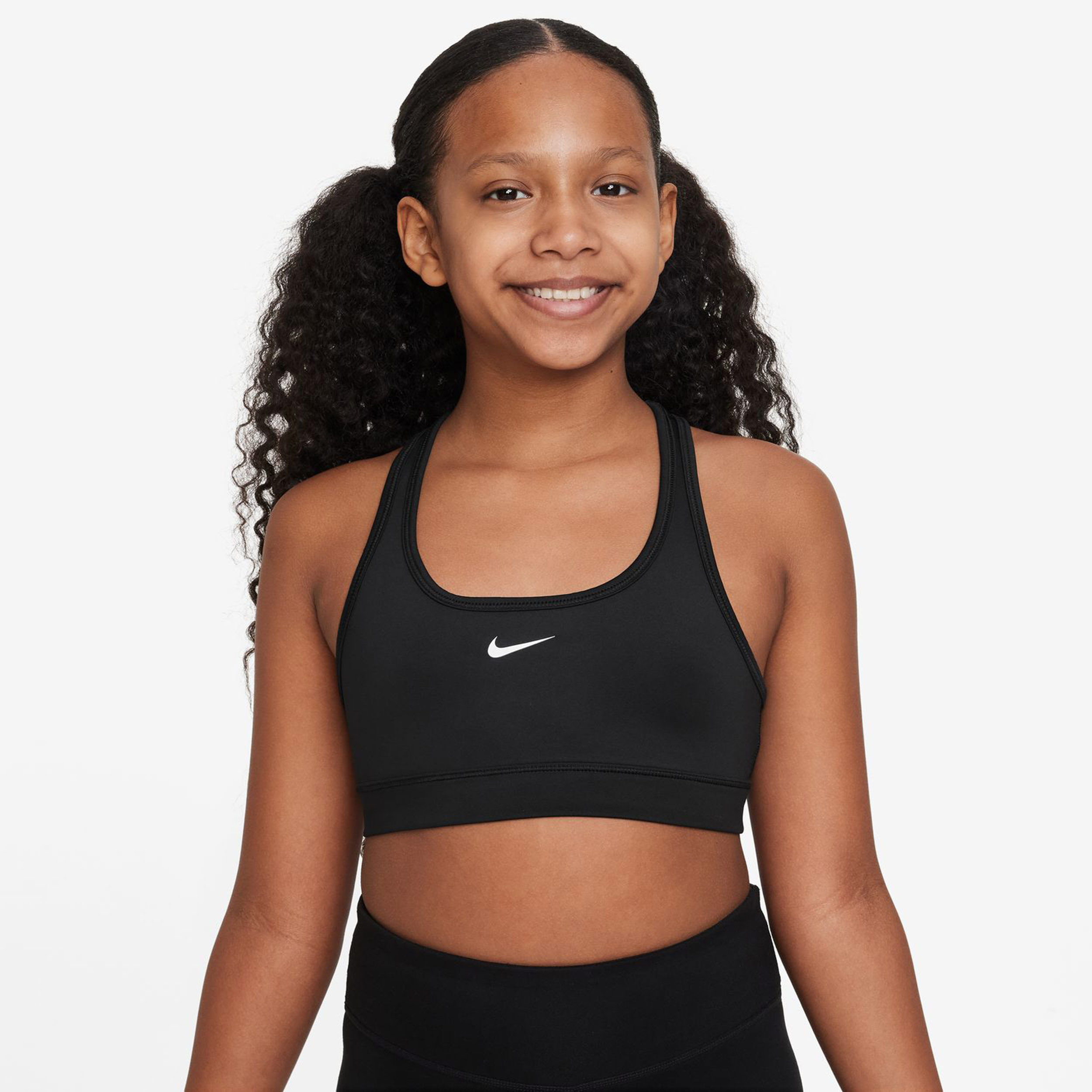 Nike Dri-Fit Swoosh Sports Bras Girls Black | Tennis-Point