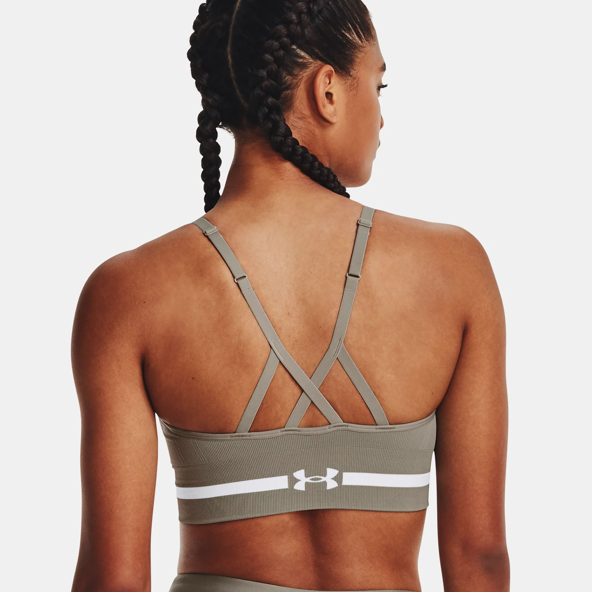 Buy Under Armour Seamless Low Long Sports Bras Women Olive online