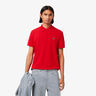 Ribbed Collar Polo Men - red