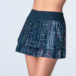 Lucky in Love Clothing Lucky in Love Lovin' Boucle Pleated Skirt Women - dark blue, multicoloured