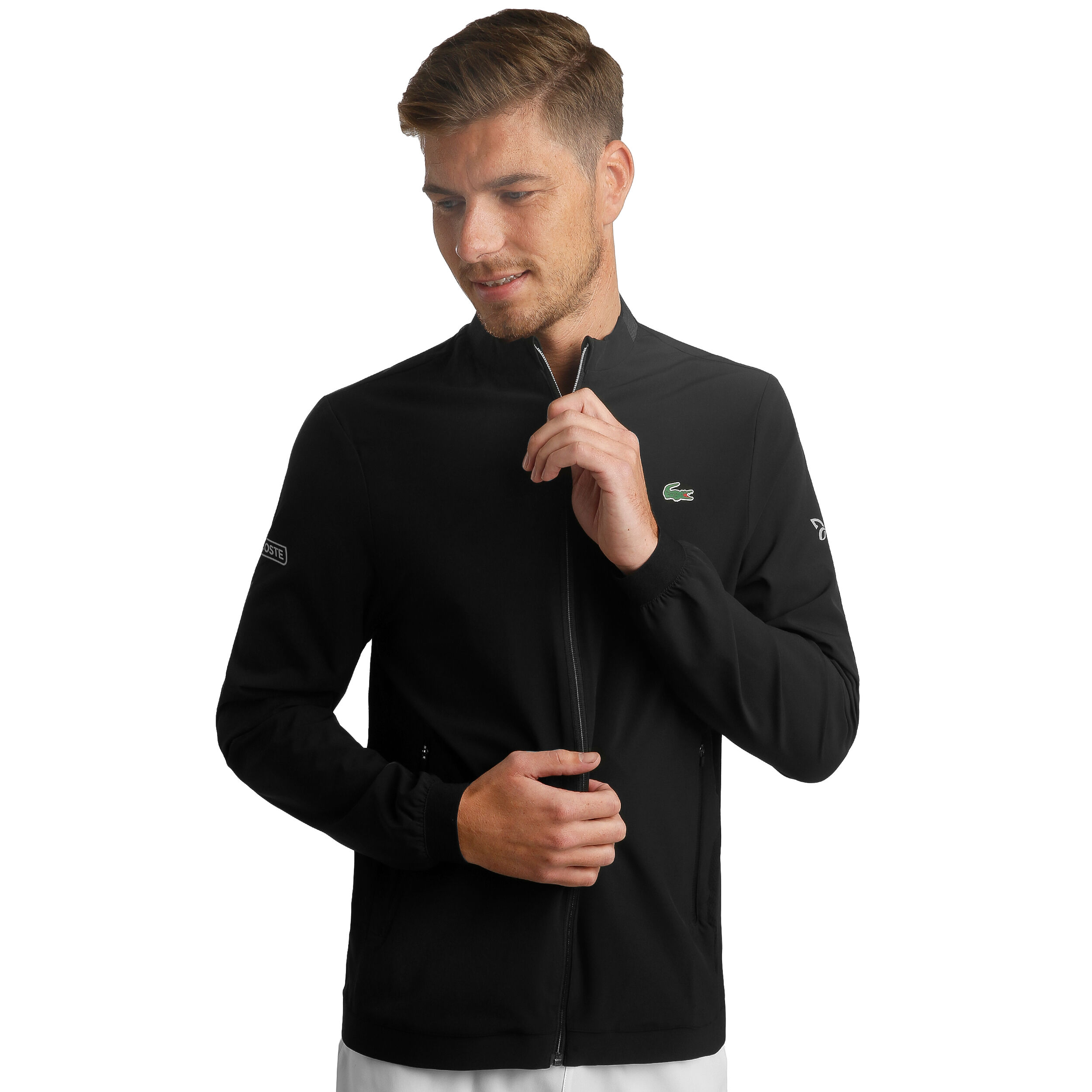 Novak Djokovic Training Jacket Men Black Dark Grey