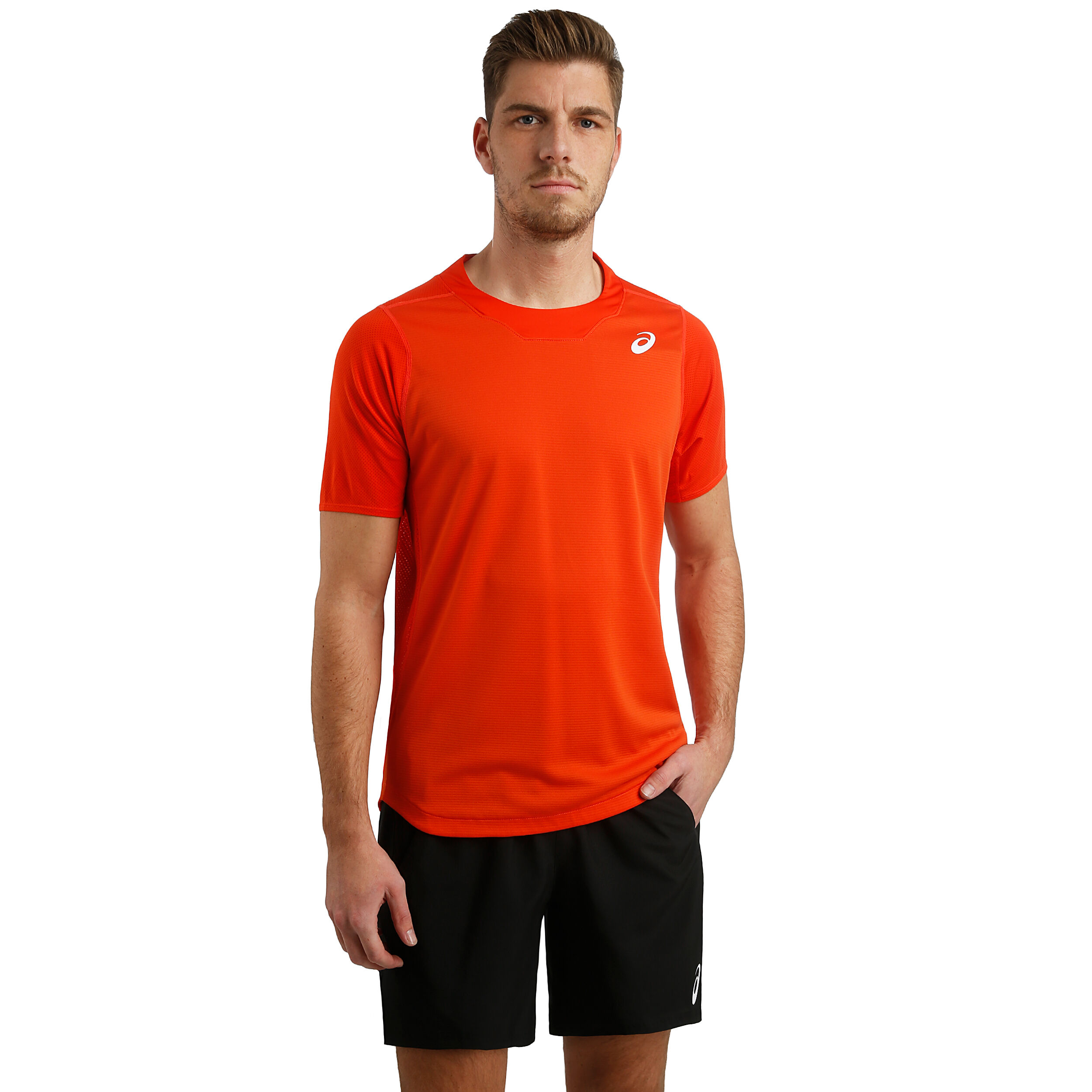 Asics t shirt homme orange store
