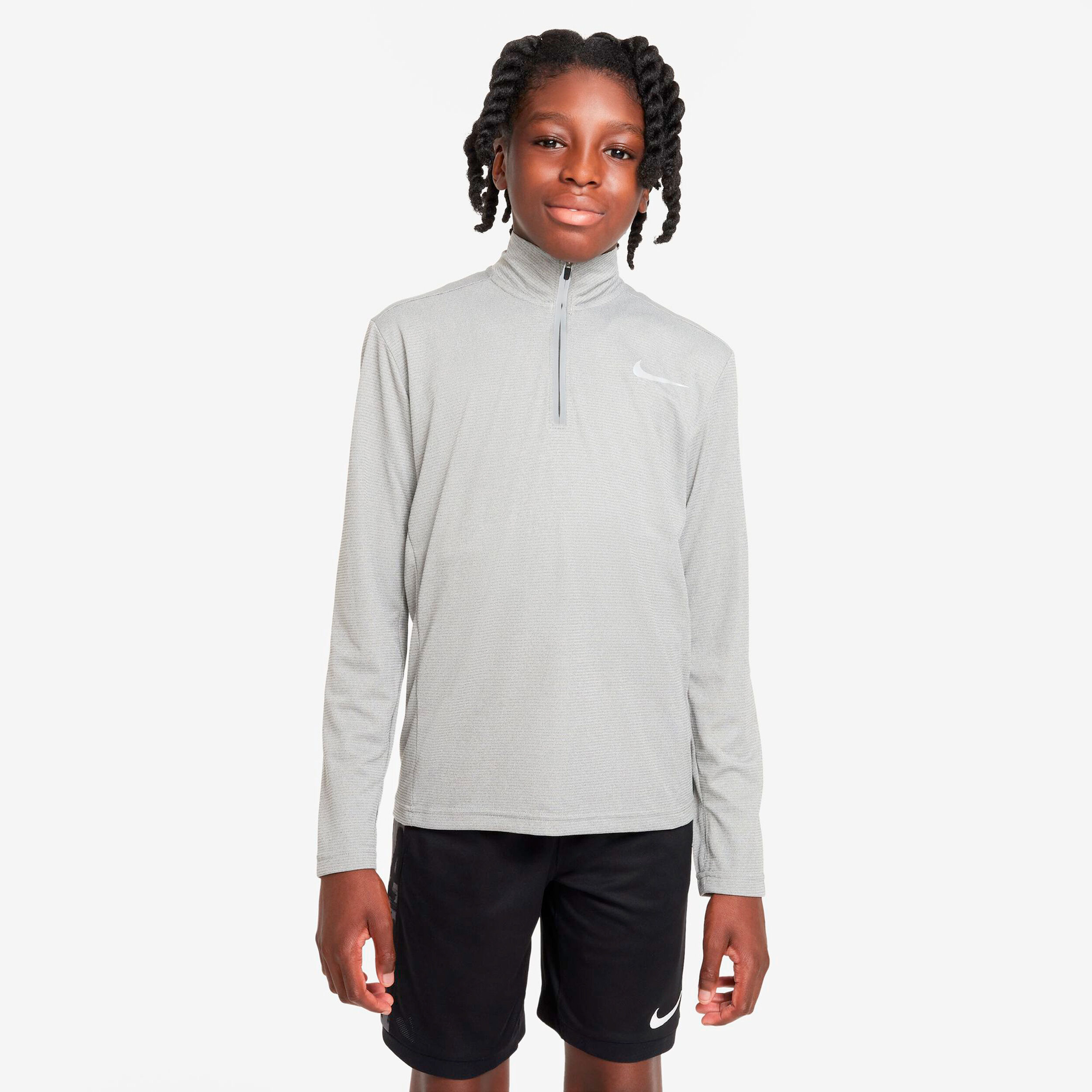 Grey nike half zip discount