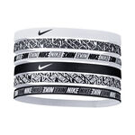Nike Clothing Nike Printed Hair Band 6 Pack-White,Black
