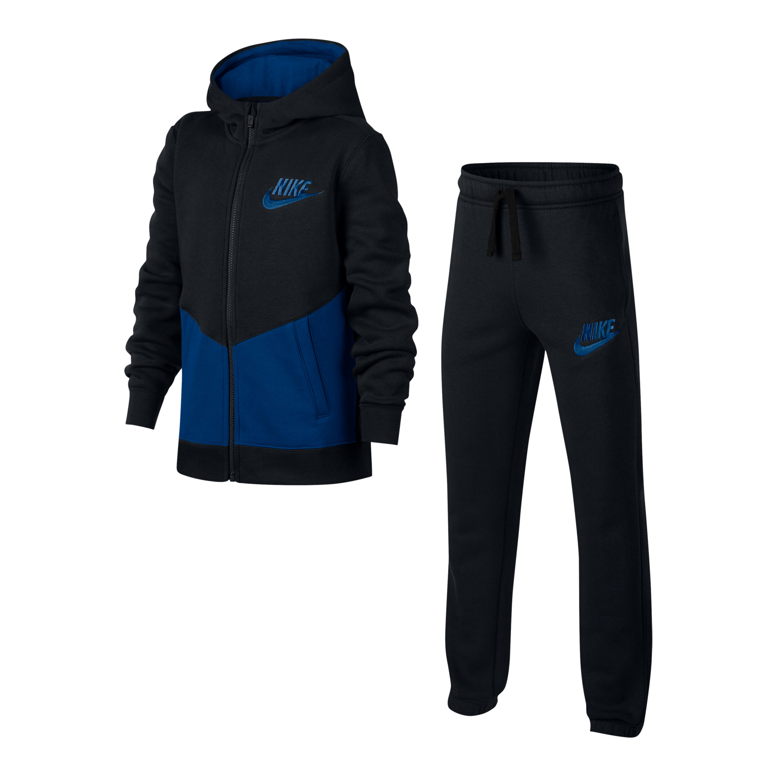 Black and blue nike tracksuit 2025