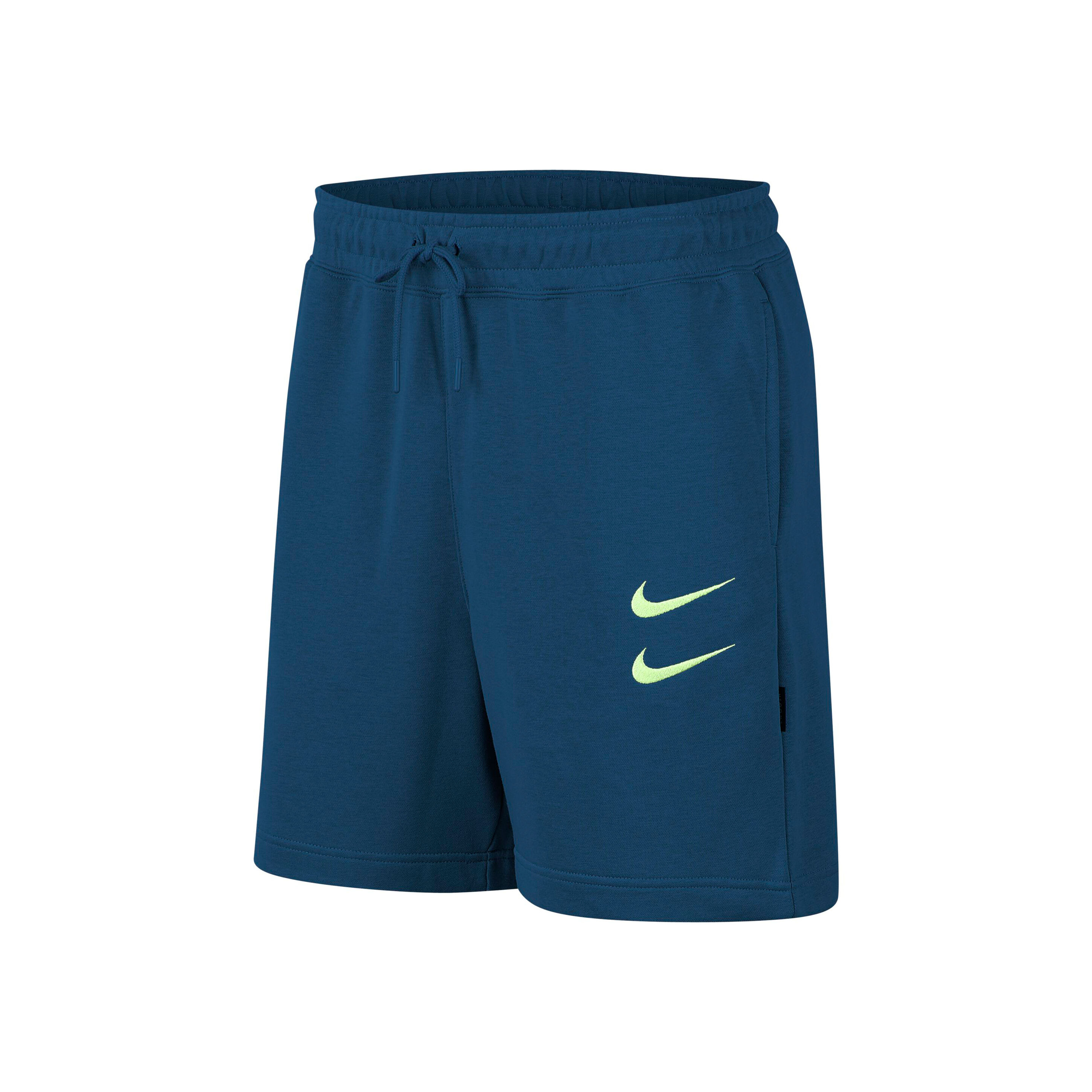 Blue nike hotsell swoosh shorts