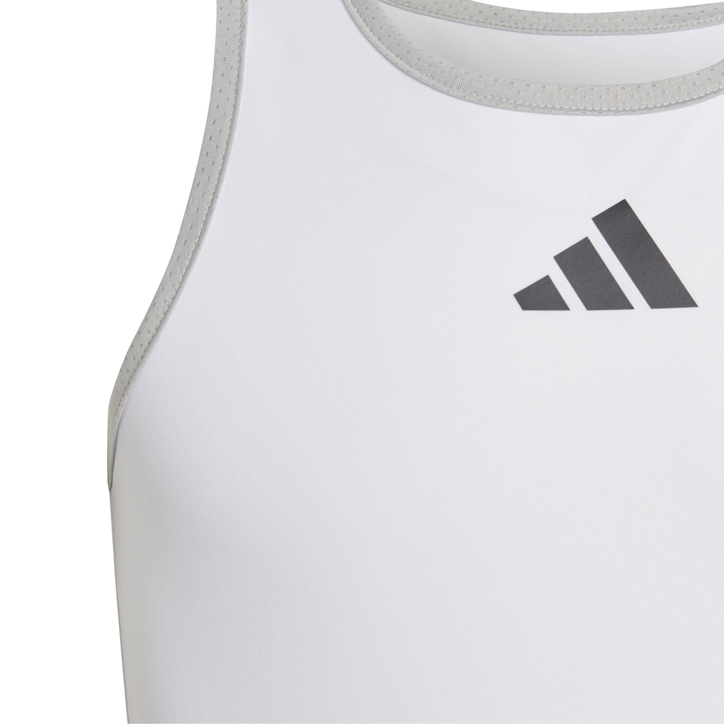 Girls white adidas top discount