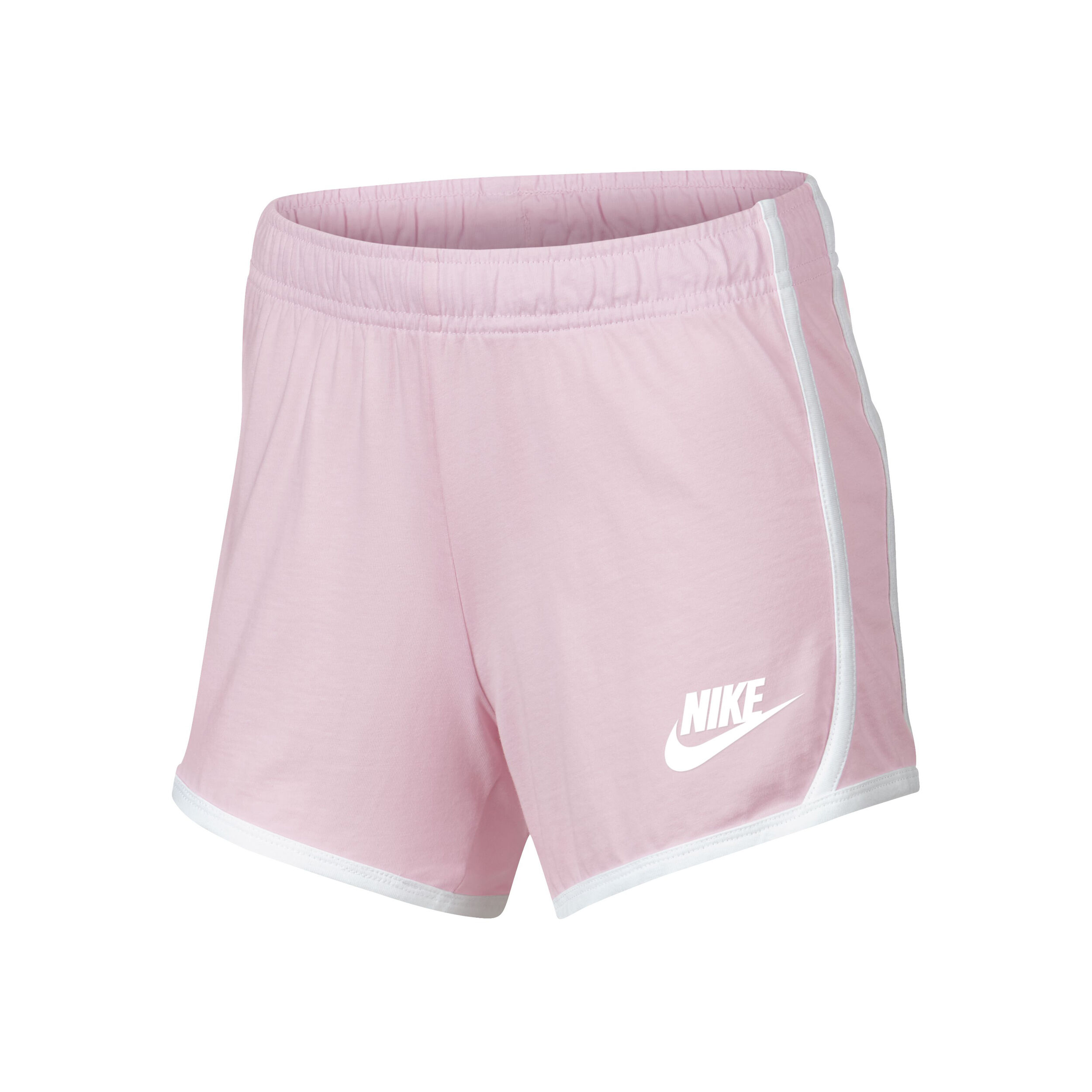 Pink and white nike shorts on sale