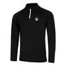 Big Serve 1/4 Zip Long Sleeve Men-Black,White