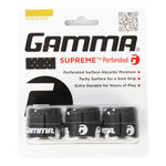 Gamma Overgrips Gamma  Supreme Perforated 3 Pack - black