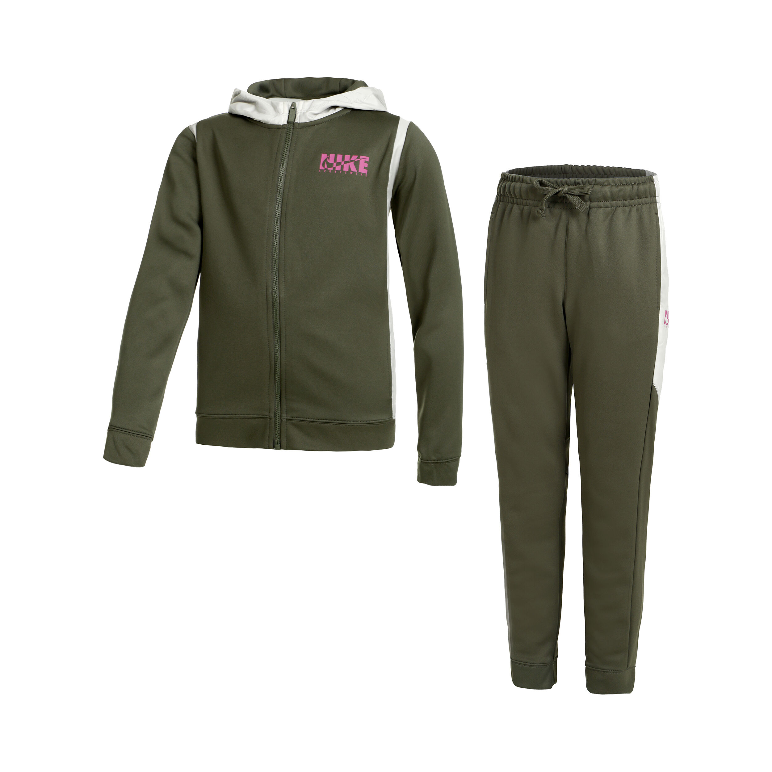 Boys khaki sales nike tracksuit