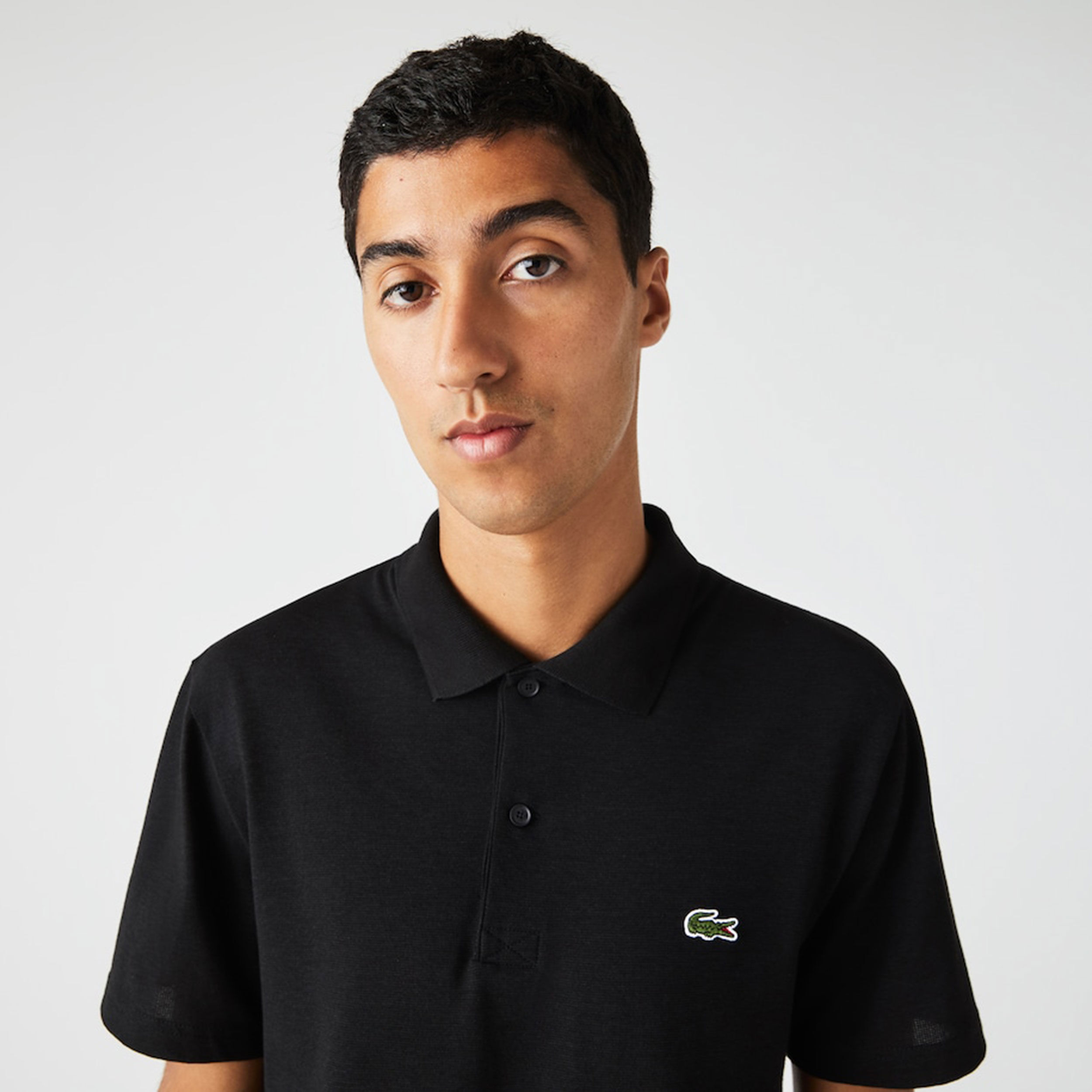 Mens black lacoste online polo shirt