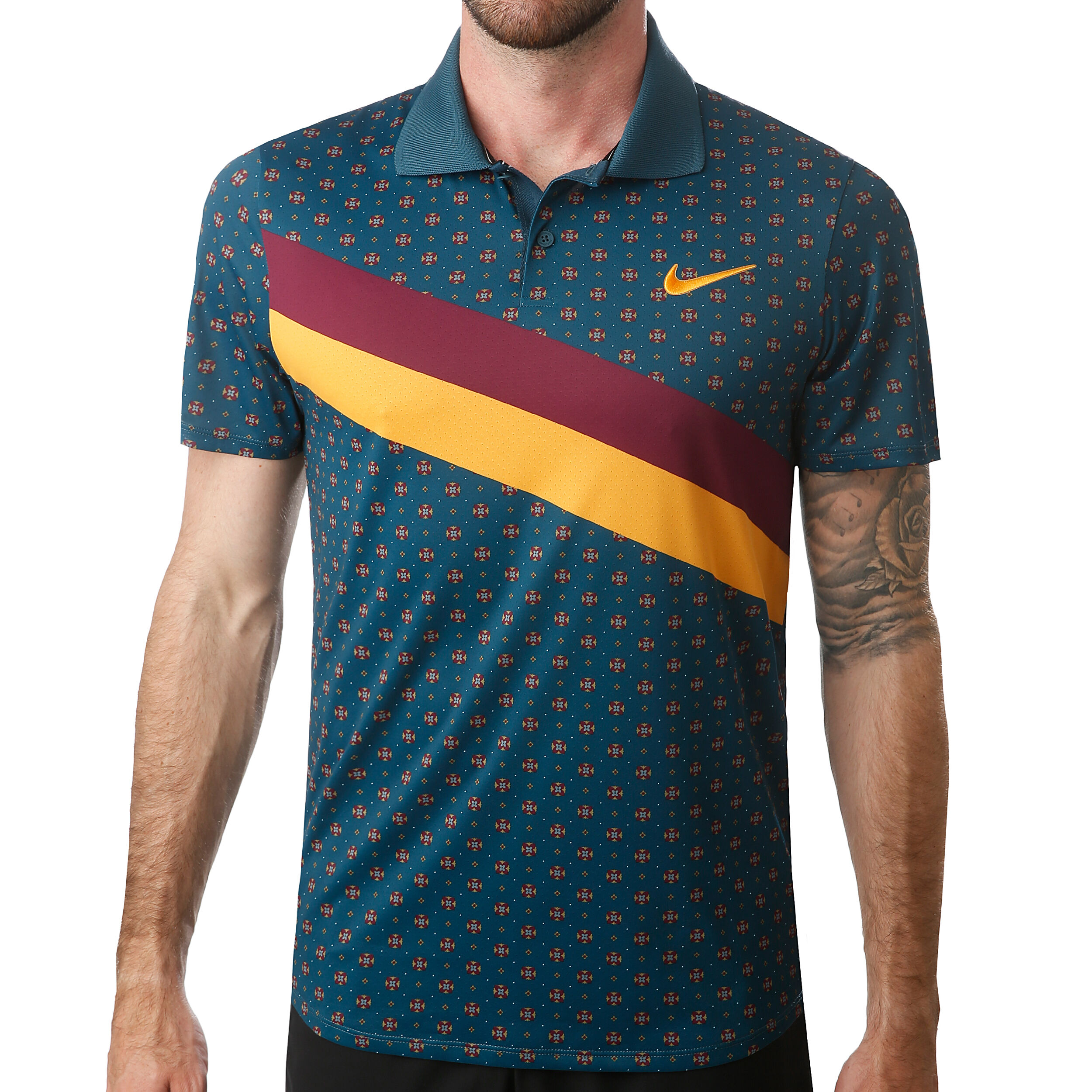Buy Nike Court Polo Men Dark Blue Orange online Tennis Point UK