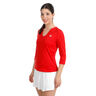 Crew 2.0 V-Neck Long sleeve Women-red