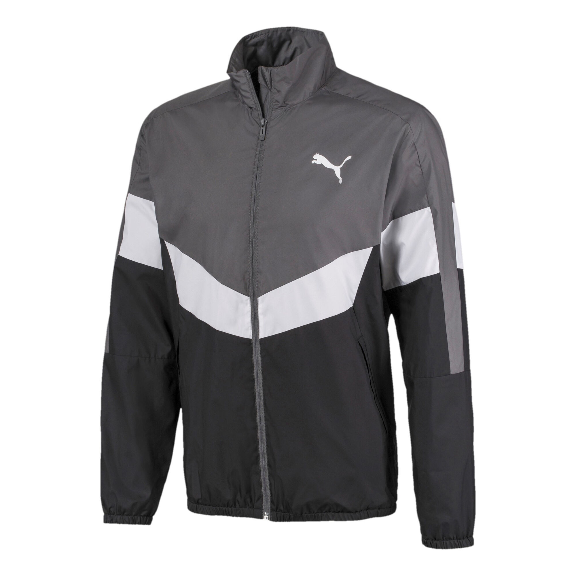 Buy Puma CB Windbreaker Training Jacket Men Black, Dark Grey online ...