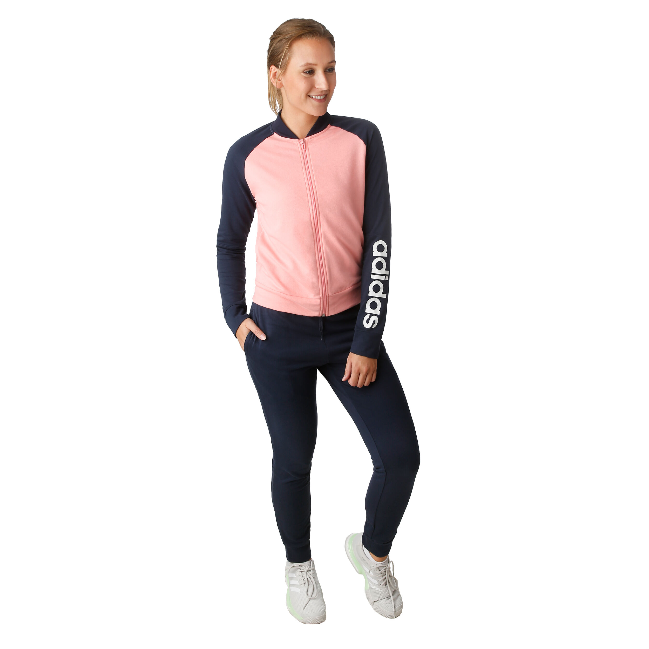 Buy adidas New Cotton Marker Tracksuit Women Pink Dark Blue online Tennis Point UK