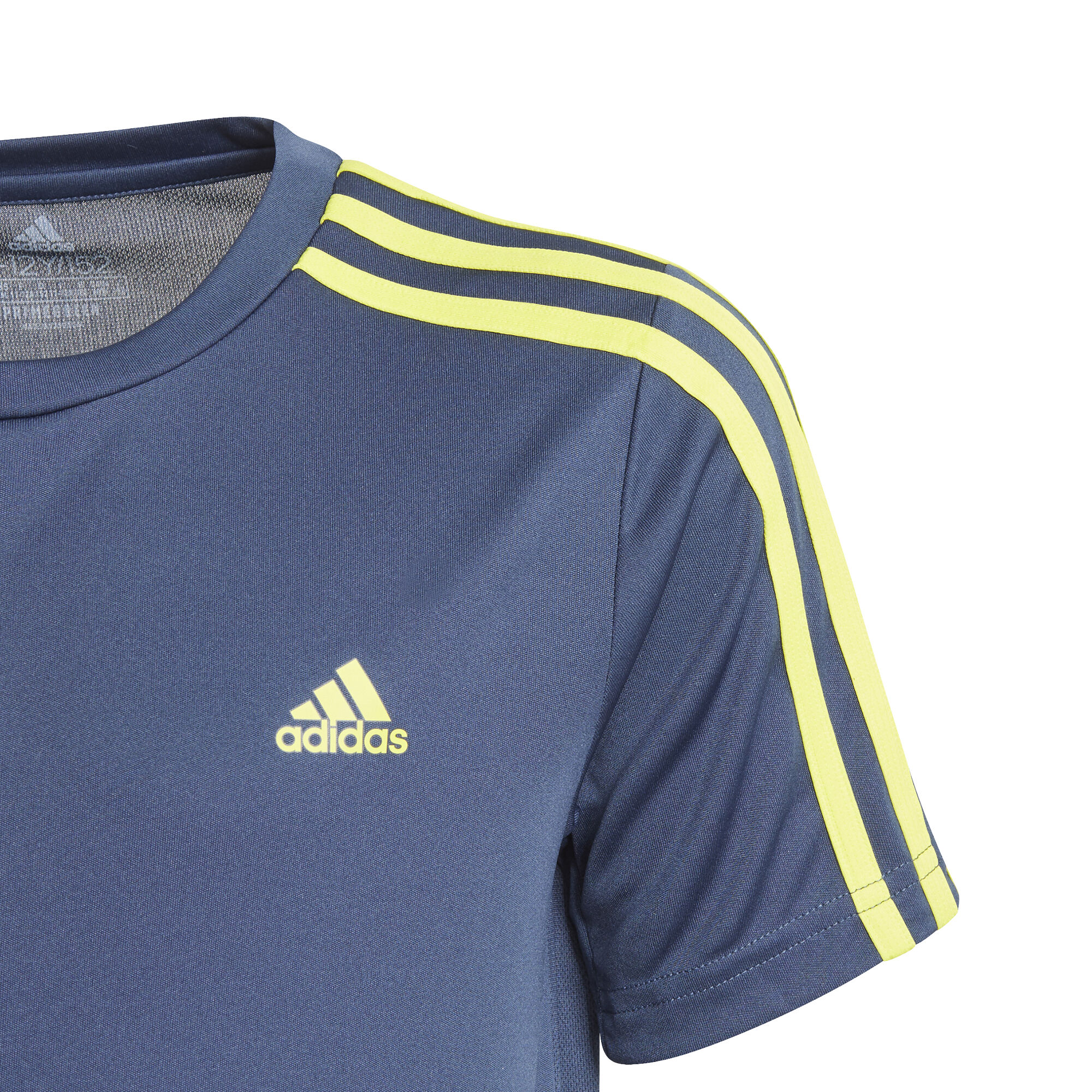 Buy adidas 3 Stripes T Shirt Boys Dark Blue Yellow online Tennis Point UK