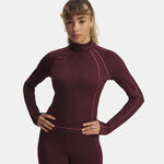 Under Armour Clothing Under Armour Cold Gear Textured 1/2 Zip Long sleeve Women - grey, 