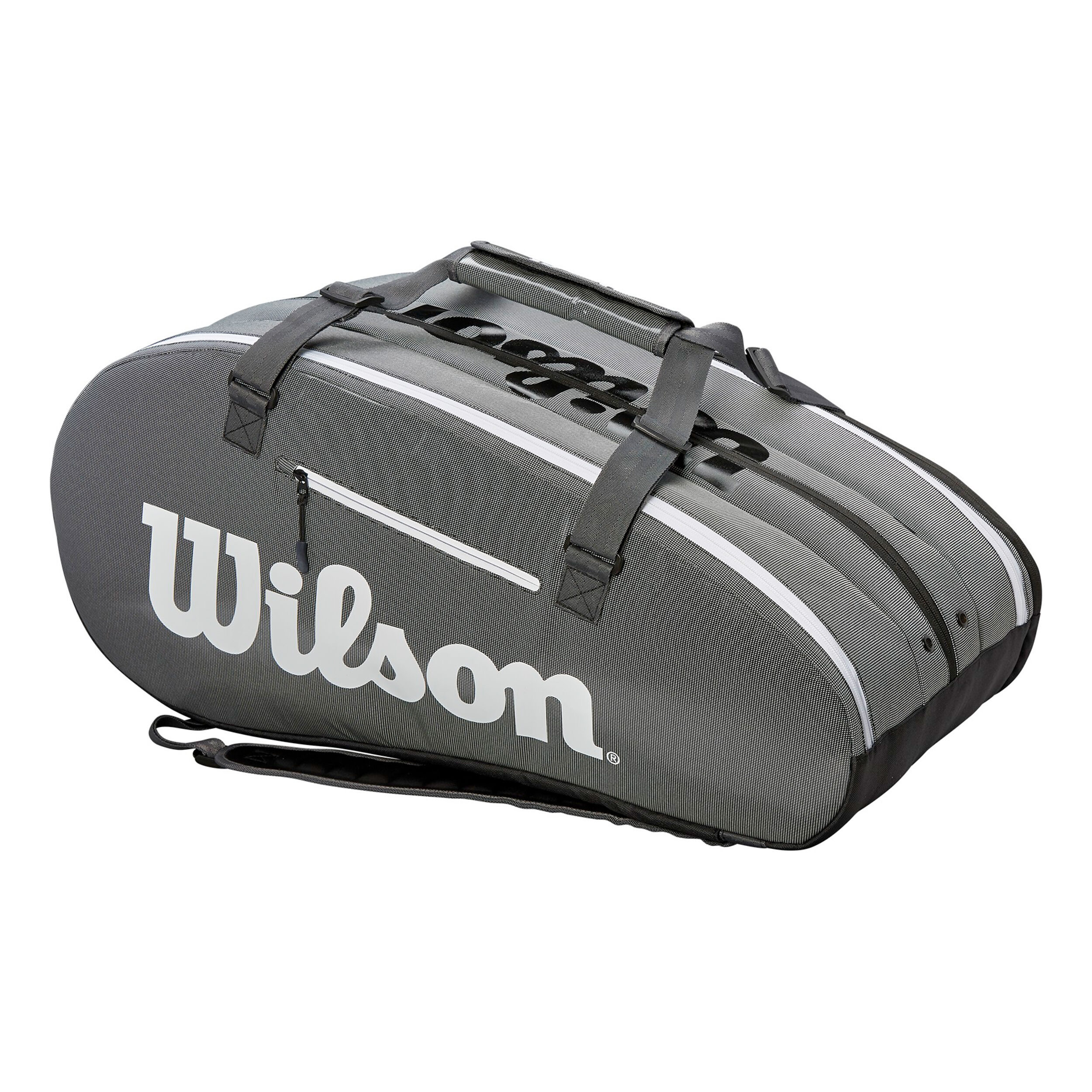 Buy Wilson Super Tour 3 Comp Racket Bag Grey White online Tennis Point UK