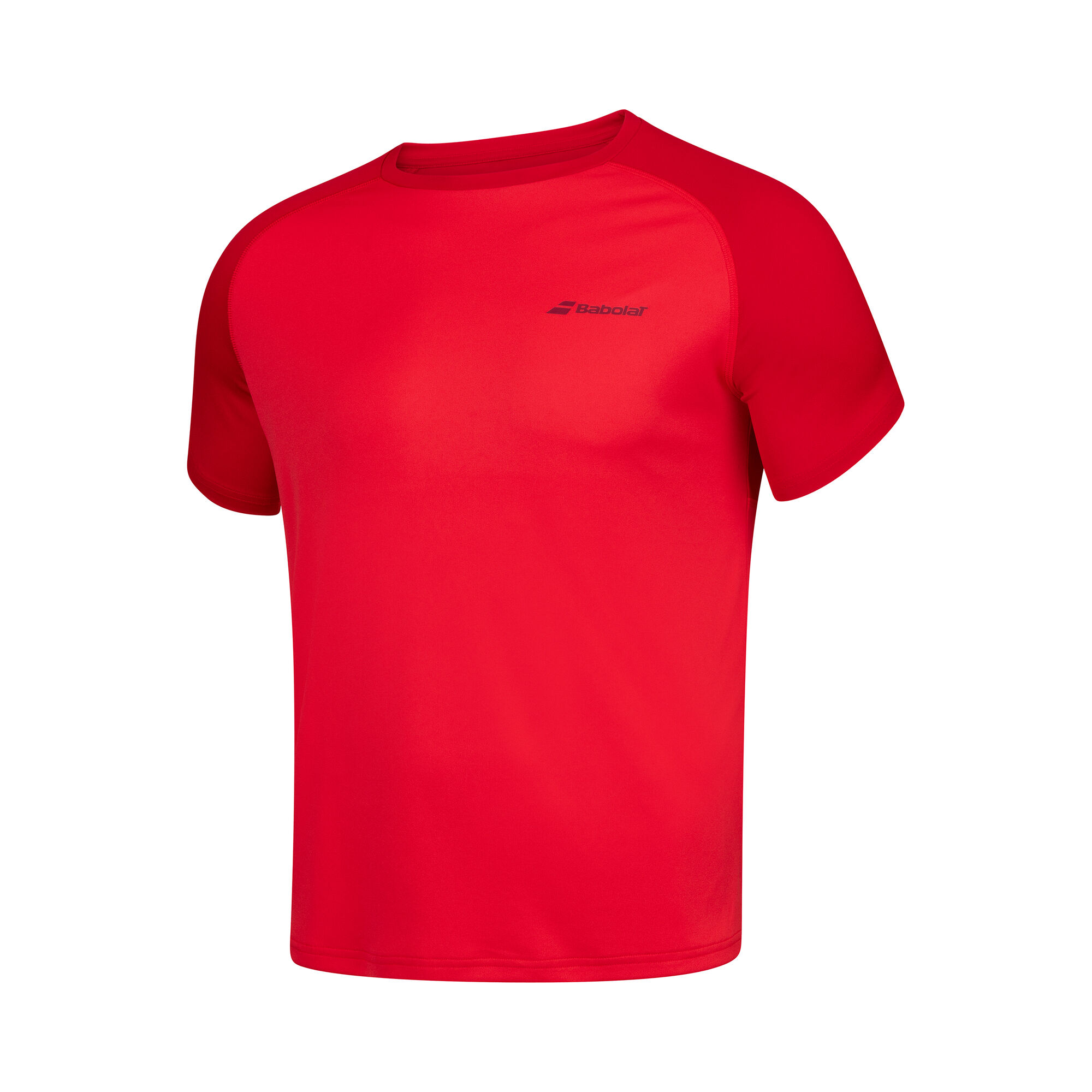 Buy Babolat Play Crew Neck T-Shirt Boys Lightred, Dark Red online ...