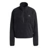 Fleece Half-Zip Sweatshirt Women-black