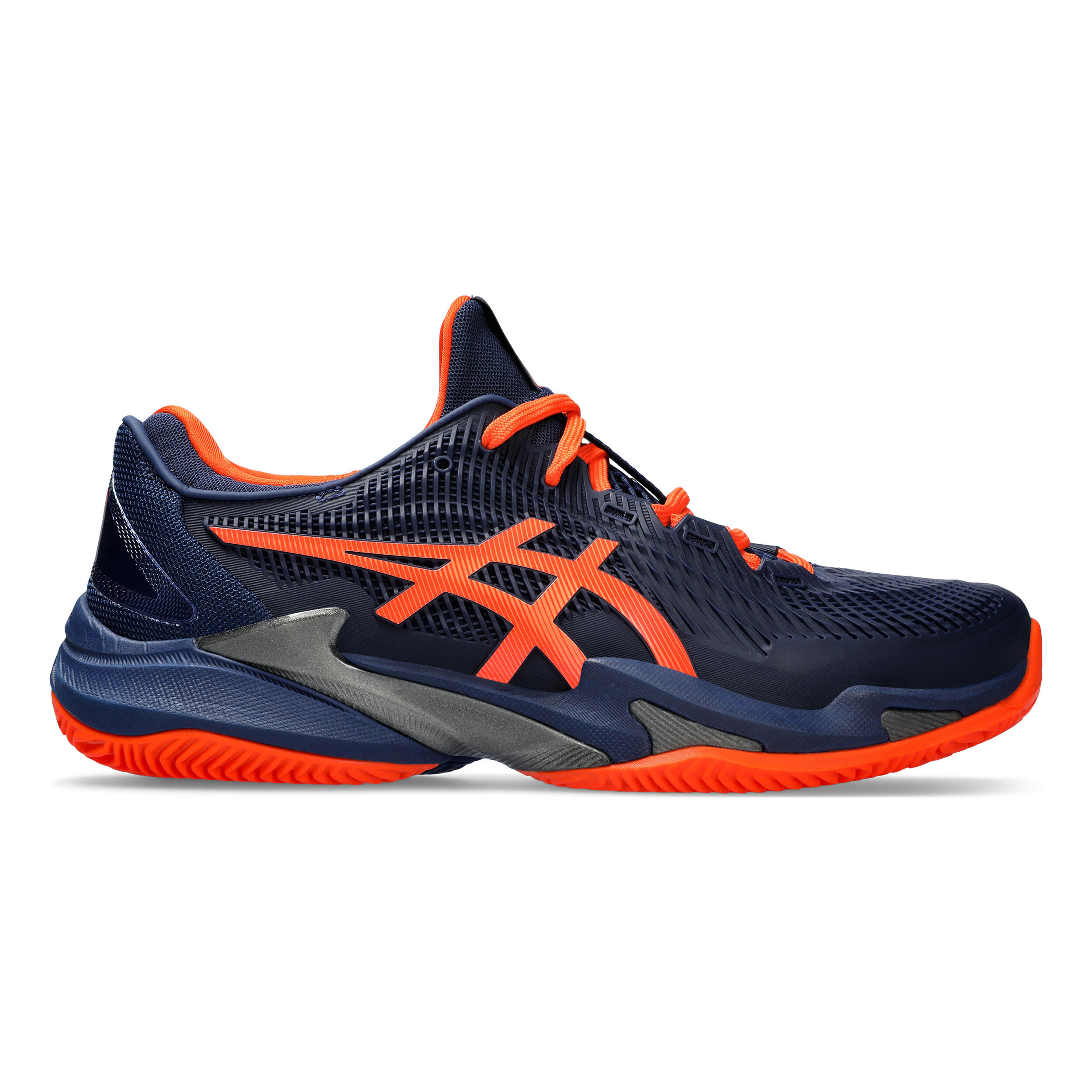 Orange and blue tennis shoes clearance