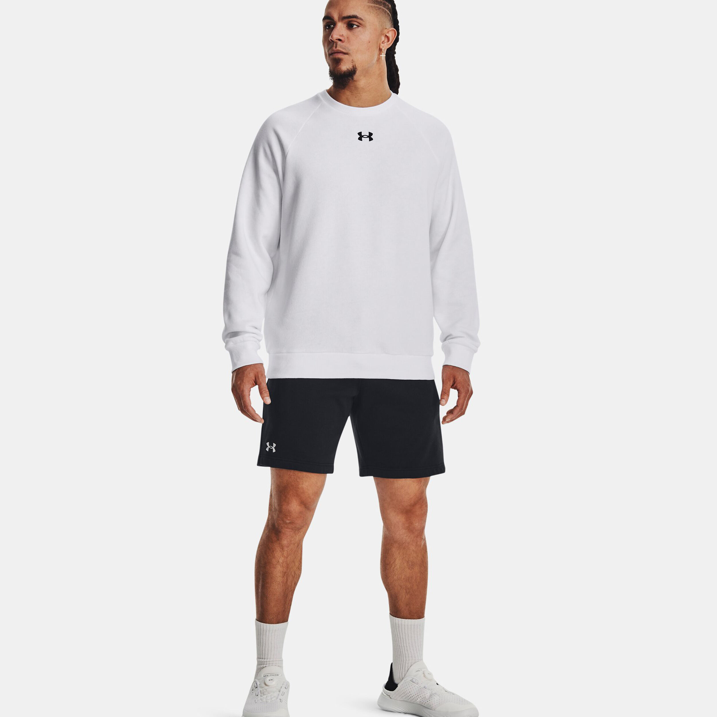 Under armour fleece shorts mens store