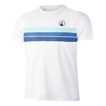 Quiet Please Clothing Quiet Please Ocean Block Stripe Receiver T-Shirt Men - white, blue