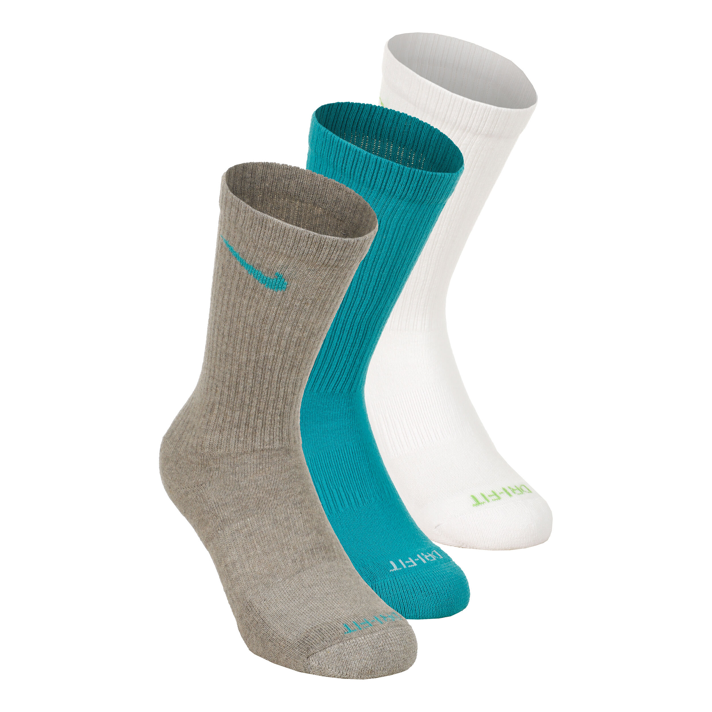 Buy Nike Everyday Plus Cushioned Crew Sports Socks 3 Pack Multicoloured online Tennis Point UK