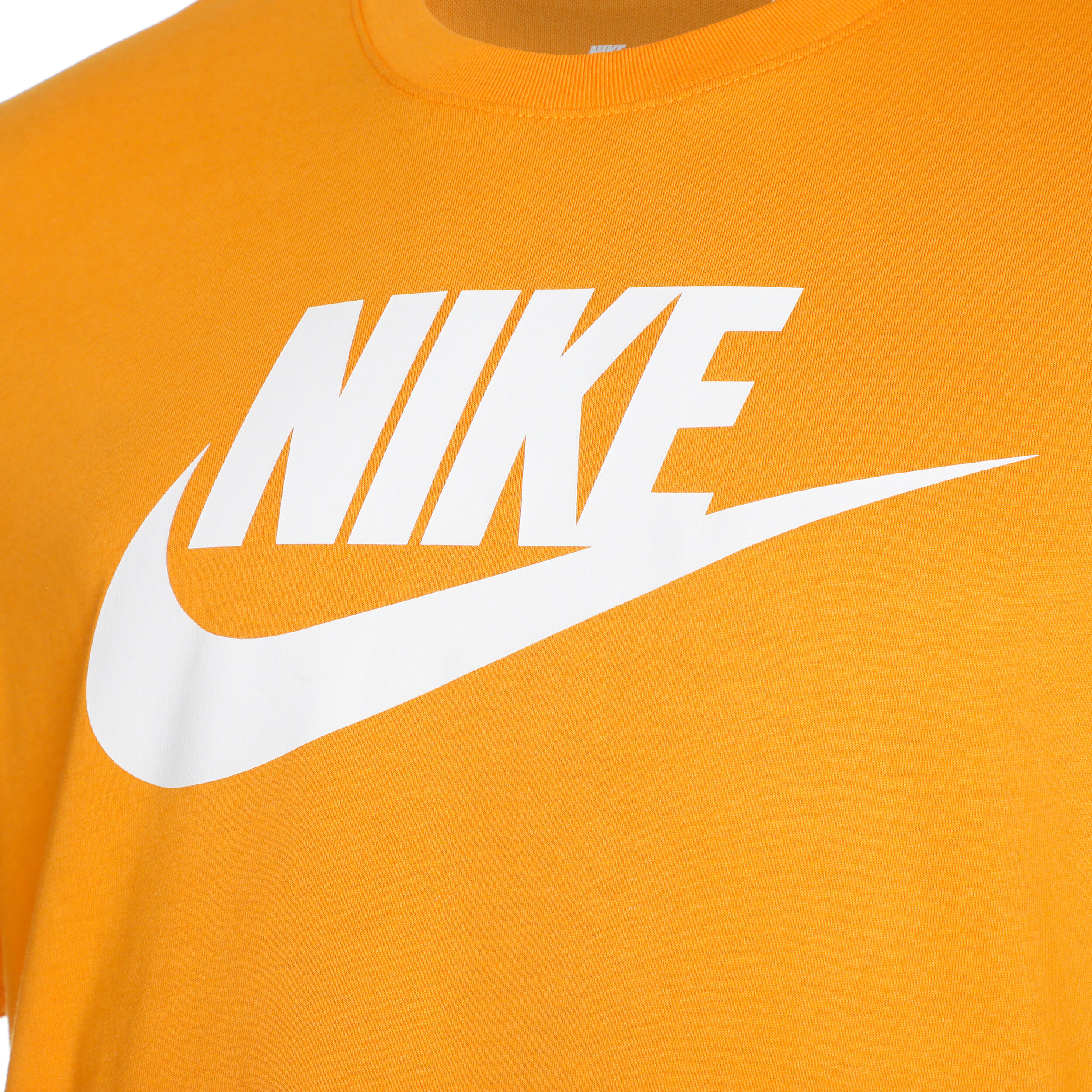 Orange and yellow nike store shirt
