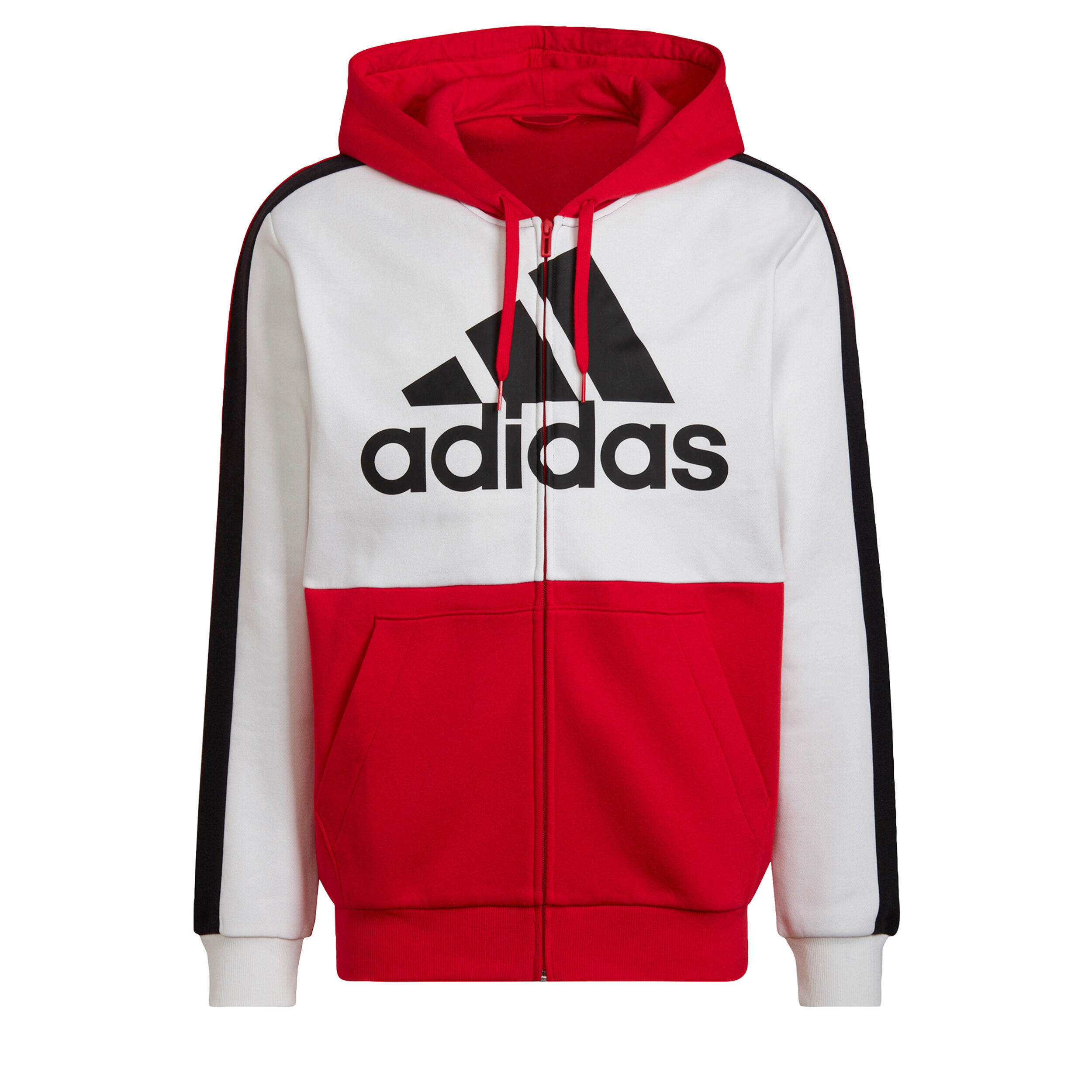 Red and white adidas hot sale hoodie