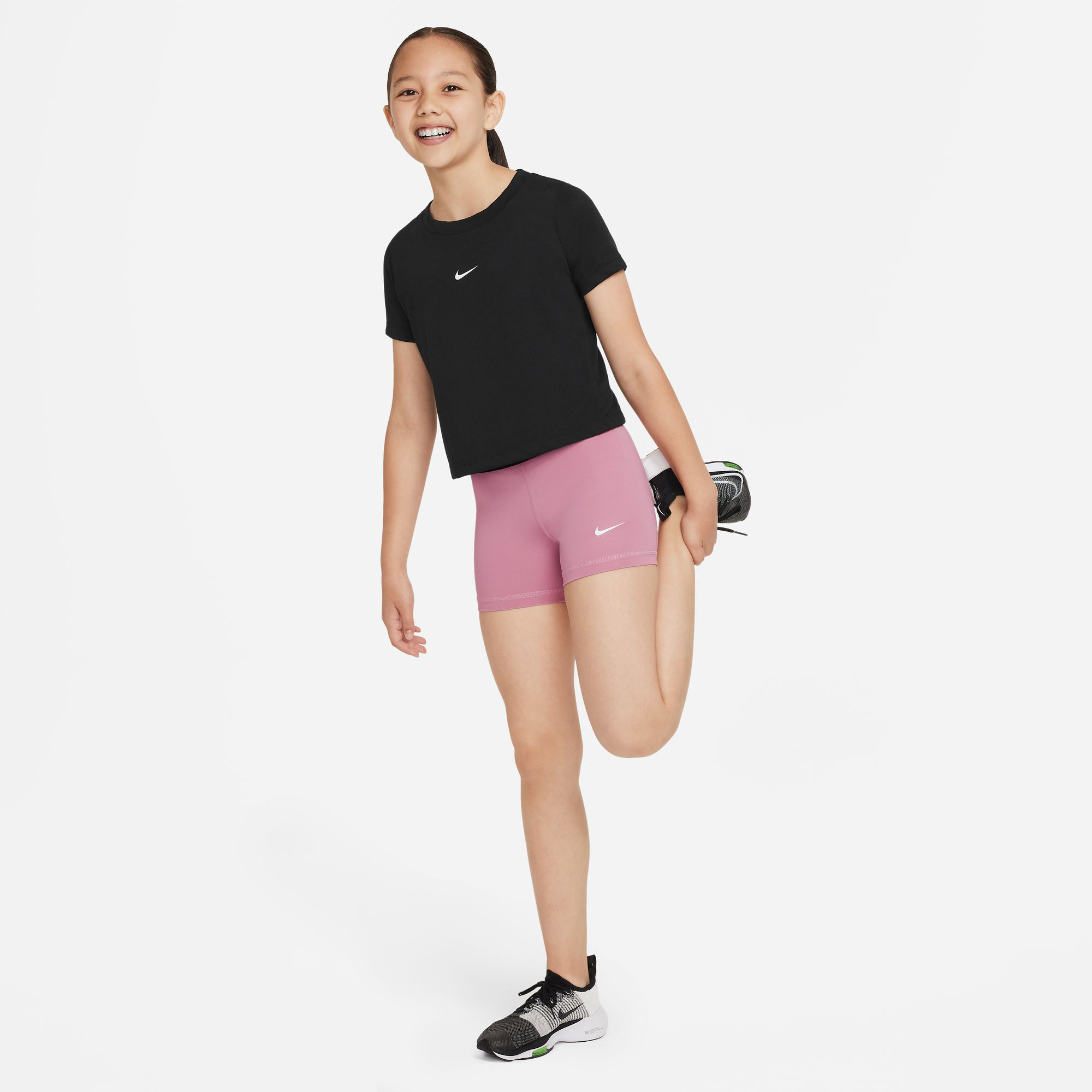 Buy Nike Dri Fit Pro 3in Ball Shorts Girls Pink Black online