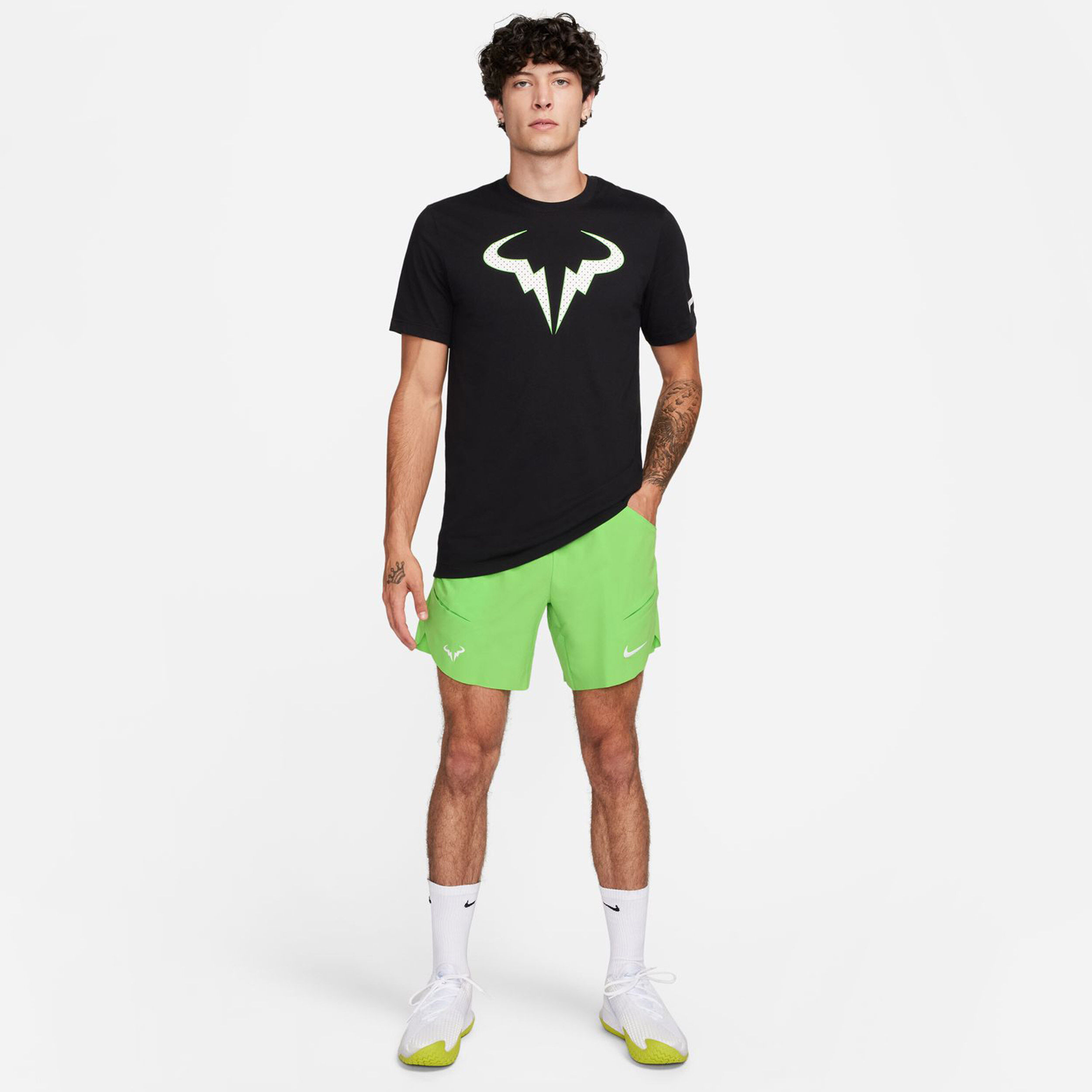 neon green nike shorts mens