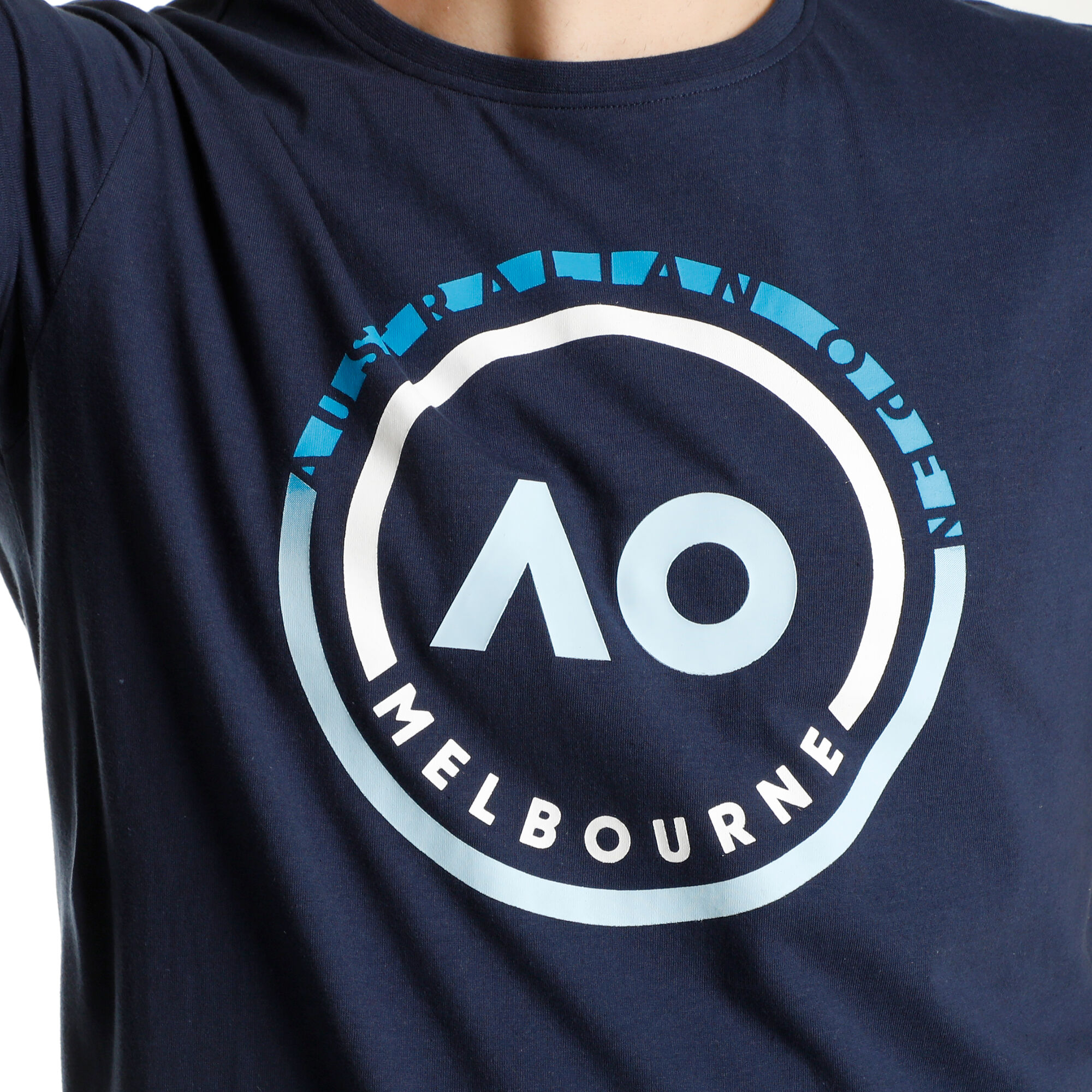 Buy Australian Open AO Round Logo T-Shirt Men Dark Blue, Blue