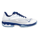 Mizuno Tennis shoes Mizuno Wave Exceed Light 2 AC All court shoe Women - white, blue